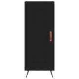 Highboard svart 34,5x34x180 cm konstruert tre