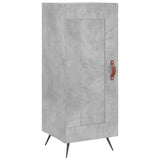 Highboard betonggrå 34,5x34x180 cm konstruert tre