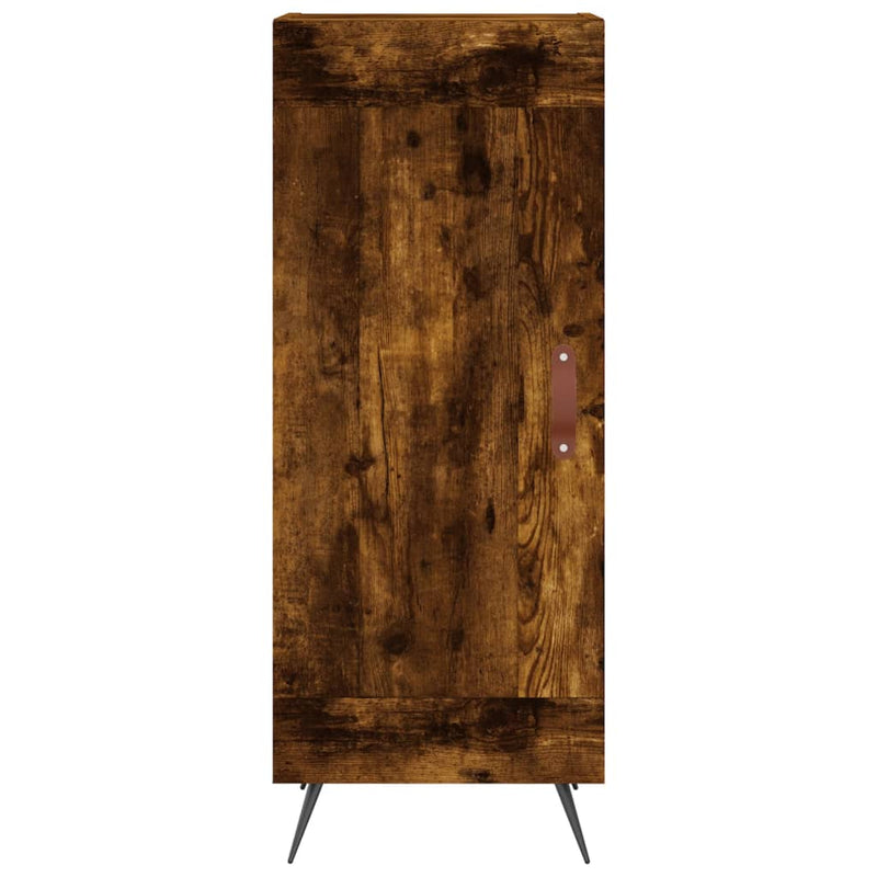 Highboard røkt eik 34,5x34x180 cm konstruert tre