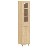 Highboard sonoma eik 34,5x34x180 cm konstruert tre