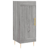 Highboard grå sonoma 34,5x34x180 cm konstruert tre