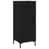 Highboard svart 34,5x34x180 cm konstruert tre