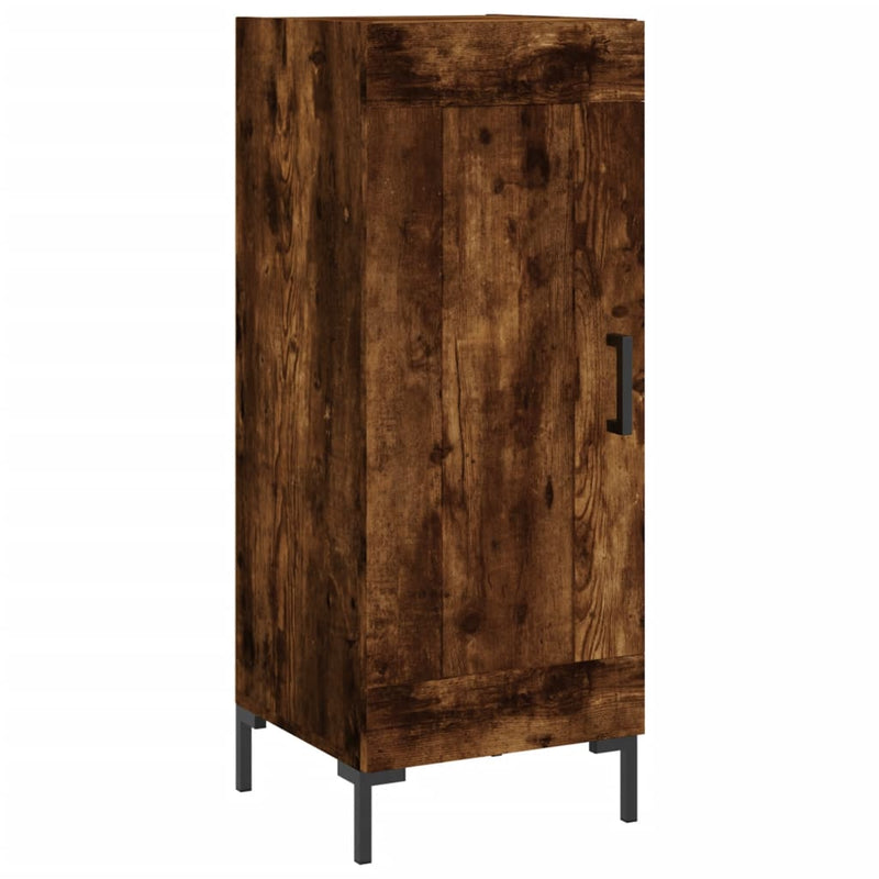 Highboard røkt eik 34,5x34x180 cm konstruert tre