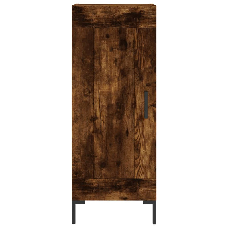 Highboard røkt eik 34,5x34x180 cm konstruert tre