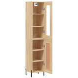 Highboard sonoma eik 34,5x34x180 cm konstruert tre