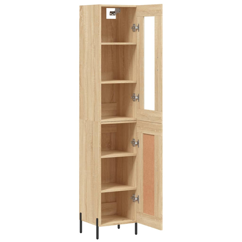 Highboard sonoma eik 34,5x34x180 cm konstruert tre