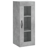 Highboard betonggrå 34,5x34x180 cm konstruert tre