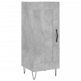 Highboard betonggrå 34,5x34x180 cm konstruert tre