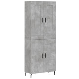 Highboard betong grå 69,5x34x180 cm konstruert tre