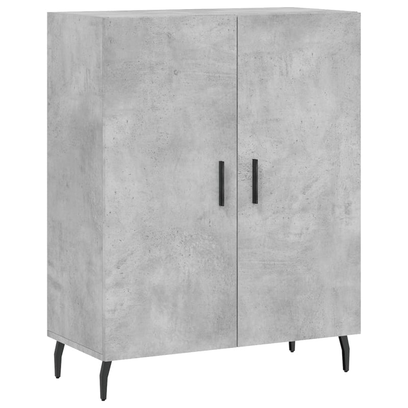 Highboard betong grå 69,5x34x180 cm konstruert tre