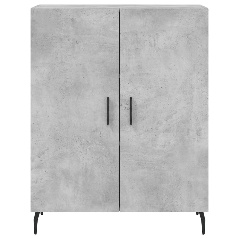 Highboard betong grå 69,5x34x180 cm konstruert tre