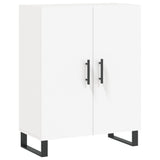 Highboard hvit 69,5x34x180 cm konstruert tre