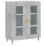 Highboard betong grå 69,5x34x180 cm konstruert tre