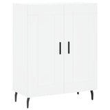 Highboard hvit 69,5x34x180 cm konstruert tre