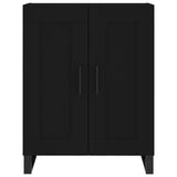 Highboard svart 69,5x34x180 cm konstruert tre