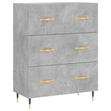 Highboard betong grå 69,5x34x180 cm konstruert tre