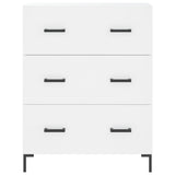 Highboard hvit 69,5x34x180 cm konstruert tre