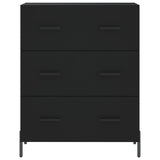 Highboard svart 69,5x34x180 cm konstruert tre