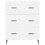 Highboard hvit 69,5x34x180 cm konstruert tre