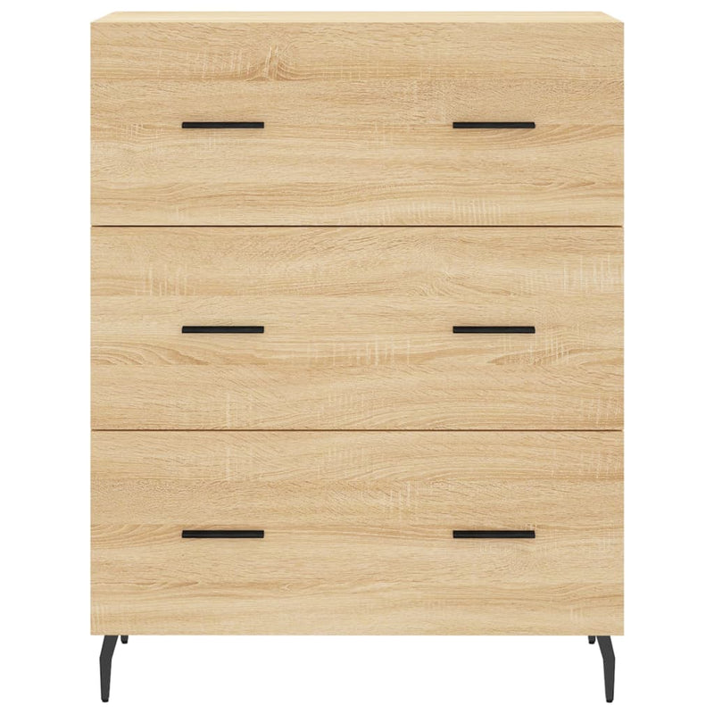 Highboard sonoma eik 69,5x34x180 cm konstruert tre