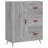 Highboard grå sonoma 69,5x34x180 cm konstruert tre