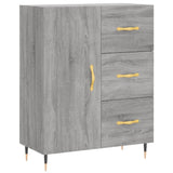 Highboard grå sonoma 69,5x34x180 cm konstruert tre