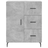 Highboard betong grå 69,5x34x180 cm konstruert tre