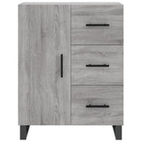 Highboard grå sonoma 69,5x34x180 cm konstruert tre