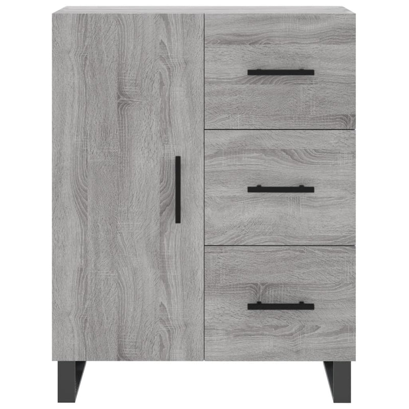 Highboard grå sonoma 69,5x34x180 cm konstruert tre