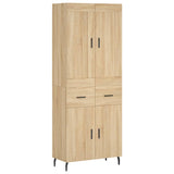 Highboard sonoma eik 69,5x34x180 cm konstruert tre