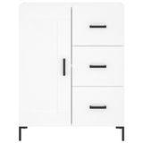 Highboard hvit 69,5x34x180 cm konstruert tre