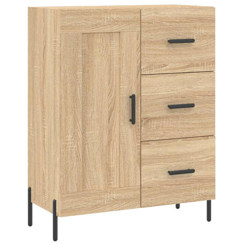 Highboard sonoma eik 69,5x34x180 cm konstruert tre