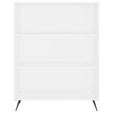 Highboard hvit 69,5x34x180 cm konstruert tre