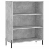 Highboard betong grå 69,5x34x180 cm konstruert tre