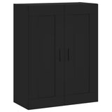 Highboard svart 69,5x34x180 cm konstruert tre