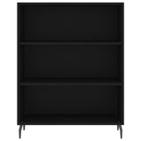 Highboard svart 69,5x34x180 cm konstruert tre