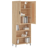 Highboard sonoma eik 69,5x34x180 cm konstruert tre