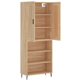 Highboard sonoma eik 69,5x34x180 cm konstruert tre