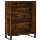 Highboard røkt eik 69,5x34x180 cm konstruert tre