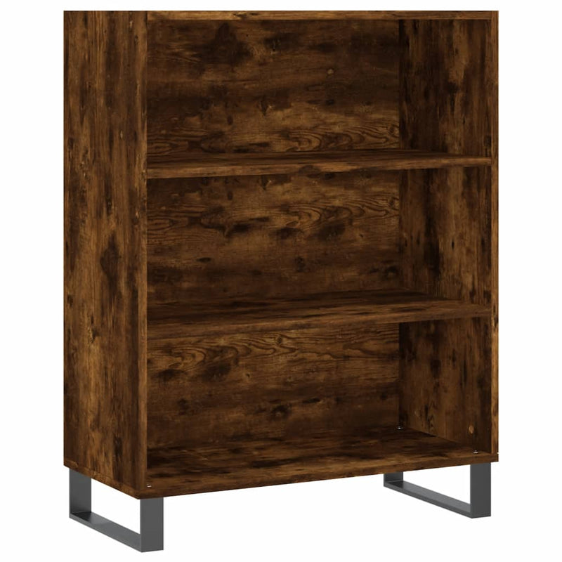 Highboard røkt eik 69,5x34x180 cm konstruert tre