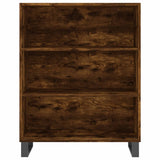 Highboard røkt eik 69,5x34x180 cm konstruert tre