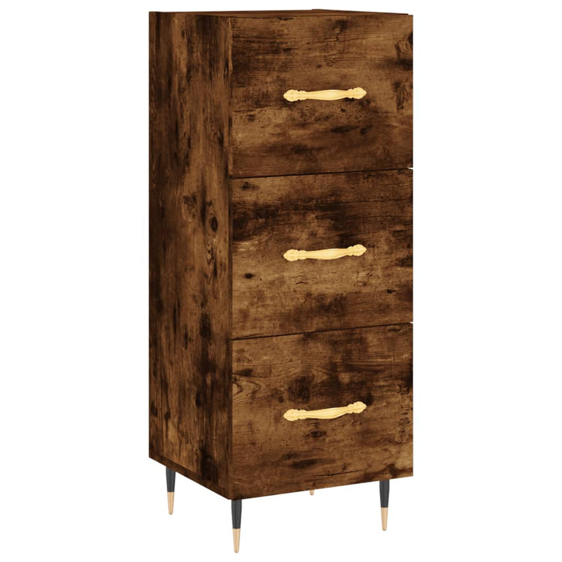 Highboard røkt eik 34,5x34x180 cm konstruert tre