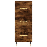 Highboard røkt eik 34,5x34x180 cm konstruert tre