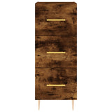 Highboard røkt eik 34,5x34x180 cm konstruert tre