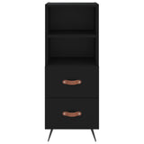 Highboard svart 34,5x34x180 cm konstruert tre