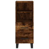 Highboard røkt eik 34,5x34x180 cm konstruert tre