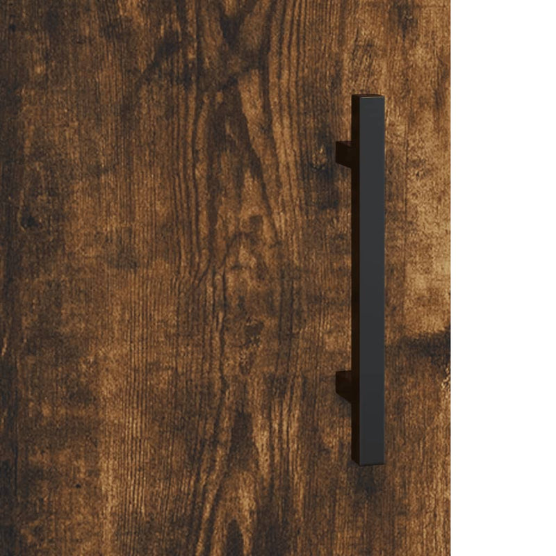 Highboard røkt eik 34,5x34x180 cm konstruert tre