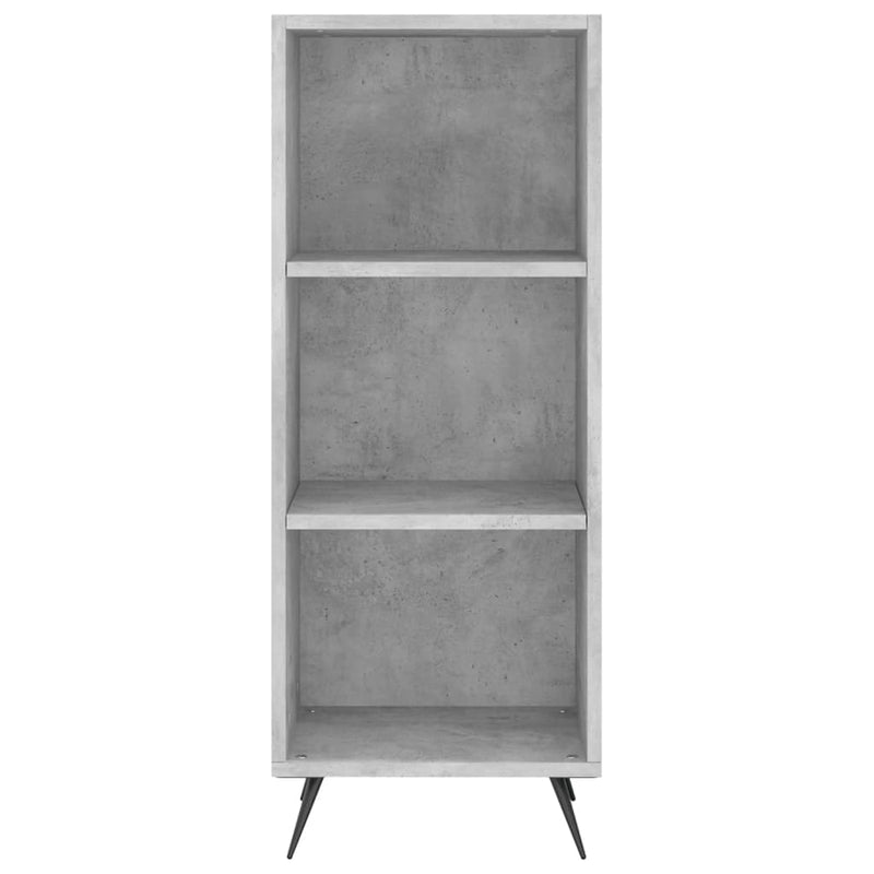 Highboard betonggrå 34,5x34x180 cm konstruert tre