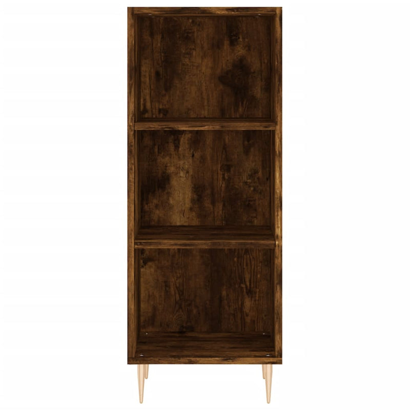 Highboard røkt eik 34,5x34x180 cm konstruert tre