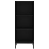 Highboard svart 34,5x34x180 cm konstruert tre